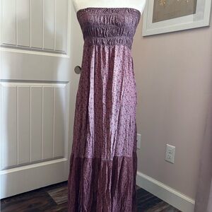 Floral Strapless Maxi Dress